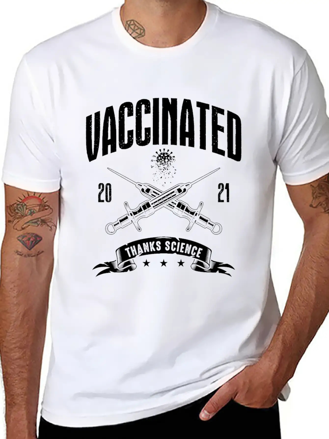 Vaccinated 2021 Thank You Medicine Essential Cotton Tee For Daily Outfits – Unisex Style