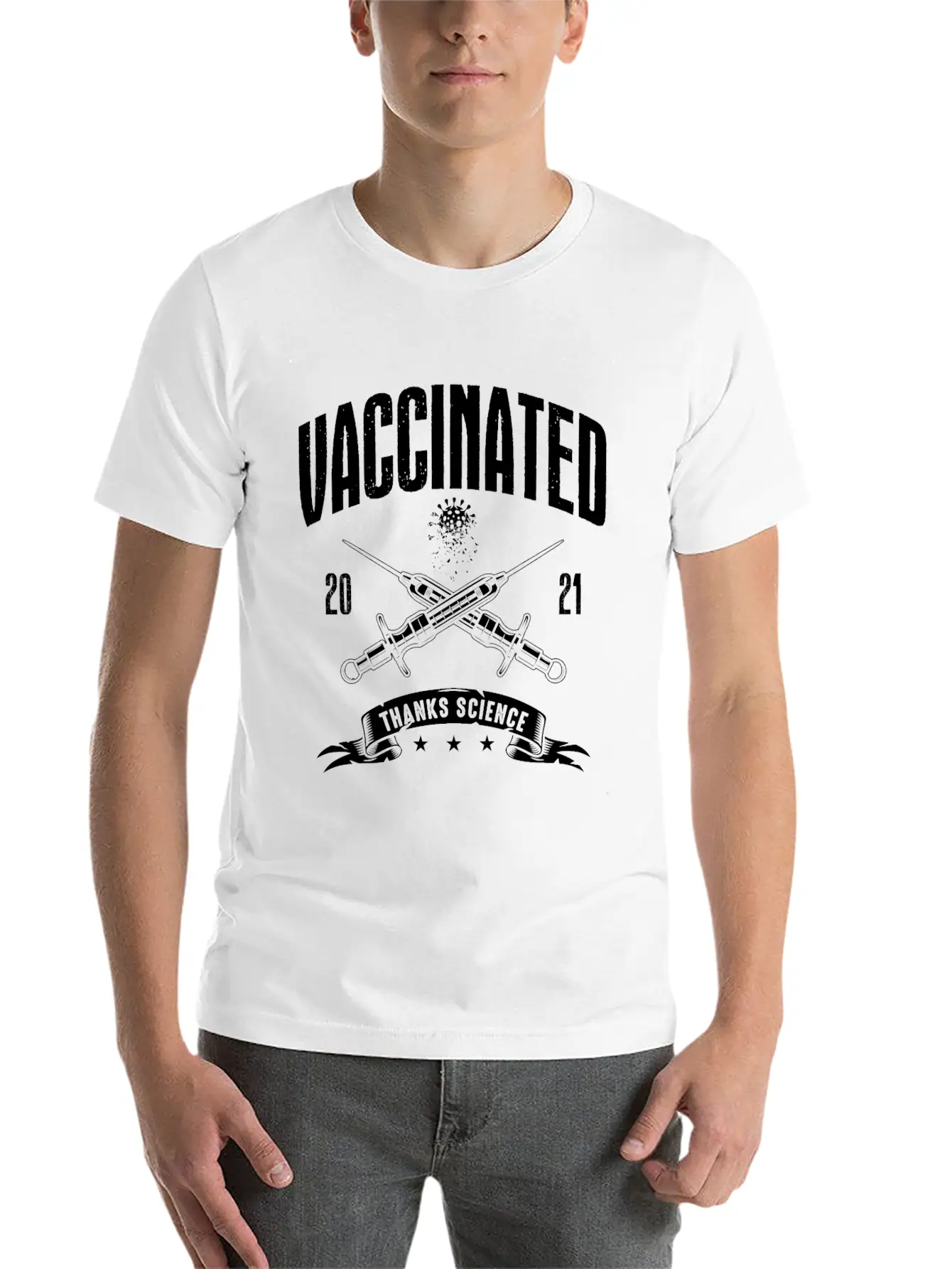 Vaccinated 2021 Thank You Medicine Essential Cotton Tee For Daily Outfits – Unisex Style