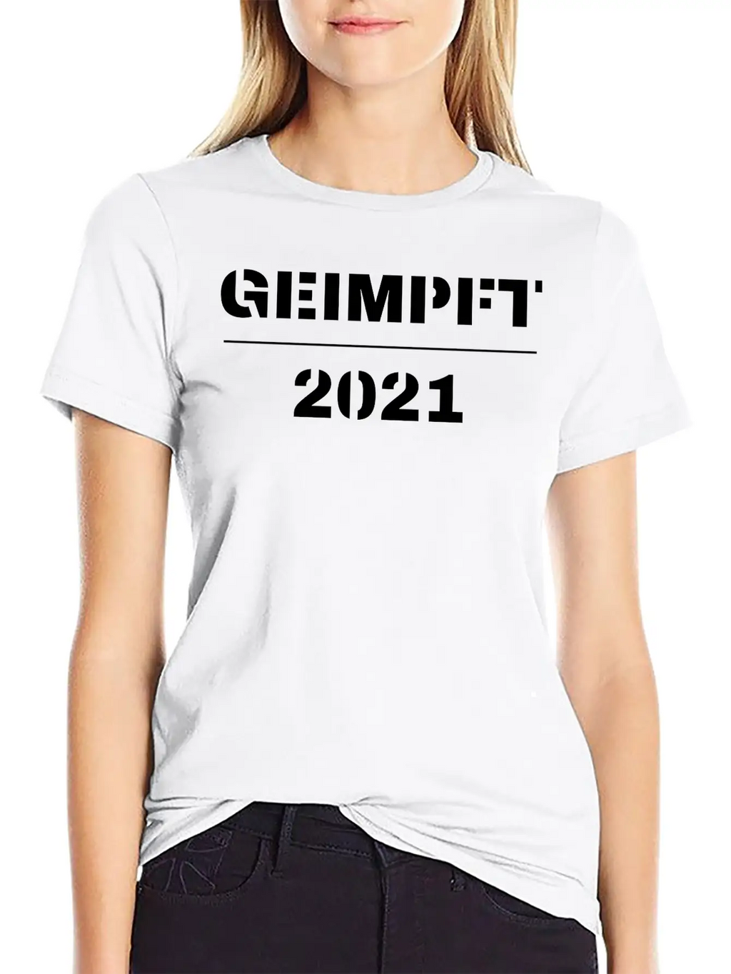 Vaccinated Geimpft 2021 Breathable Soft Cotton T-Shirt – Timeless Casual Look