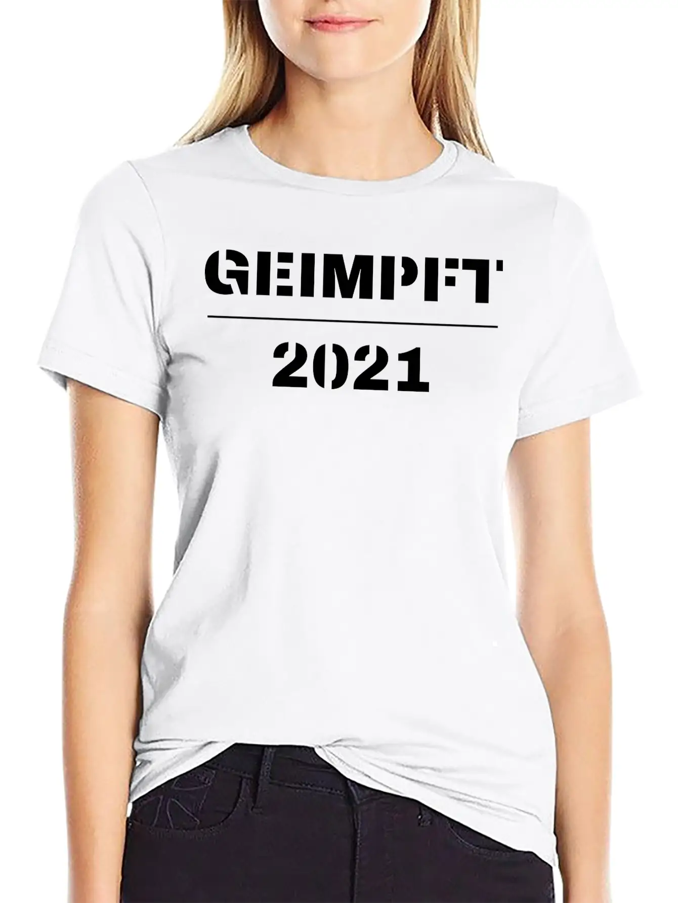 Vaccinated Geimpft 2021 Breathable Soft Cotton T-Shirt – Timeless Casual Look