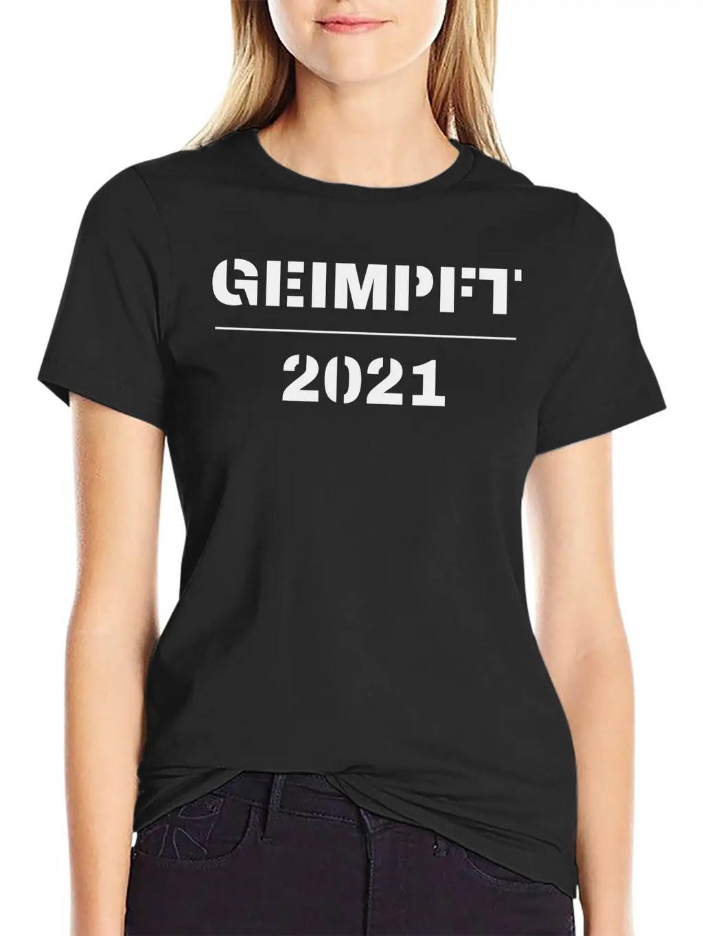 Vaccinated Geimpft 2021 Breathable Soft Cotton T-Shirt – Timeless Casual Look