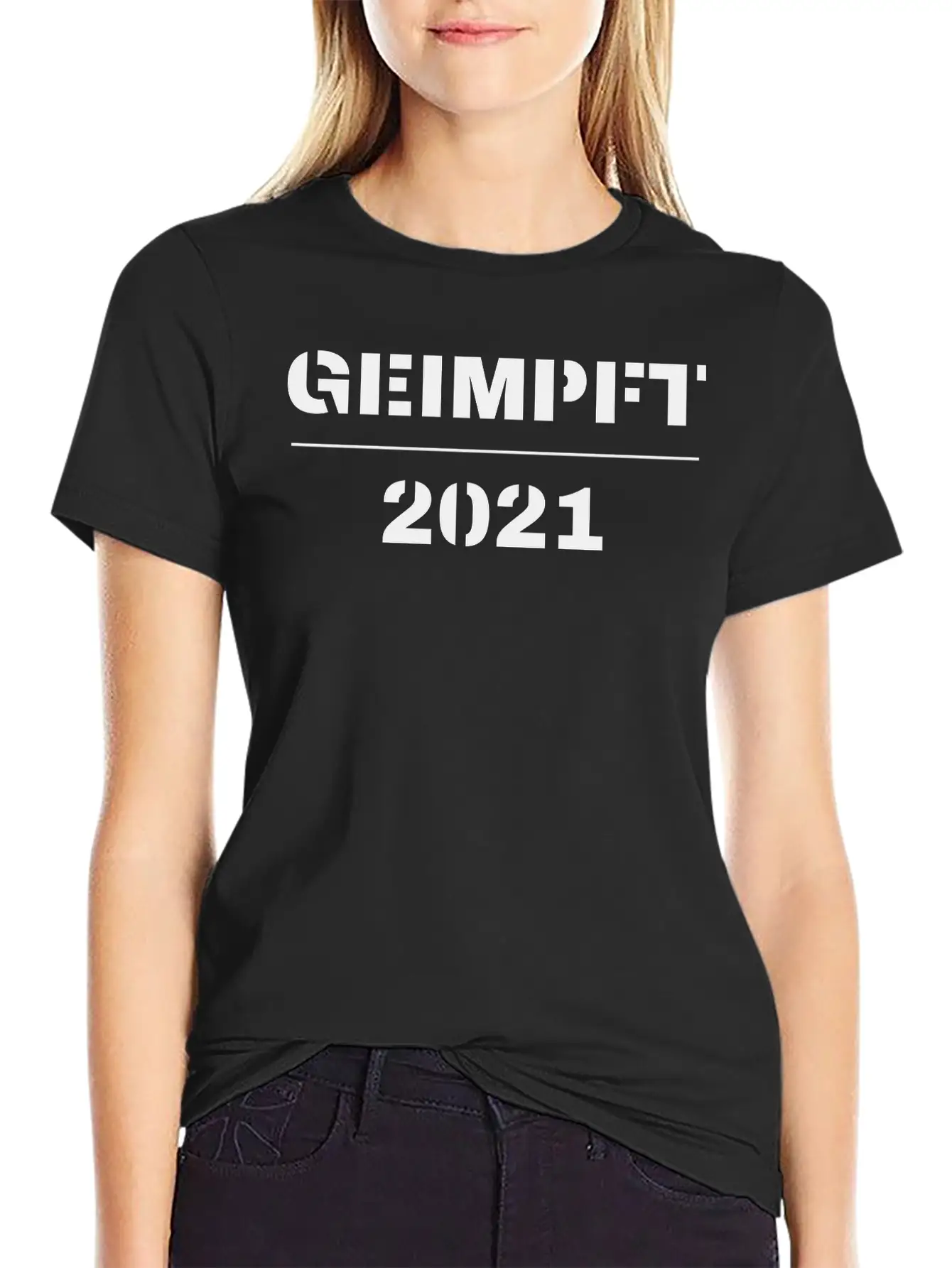 Vaccinated Geimpft 2021 Breathable Soft Cotton T-Shirt – Timeless Casual Look