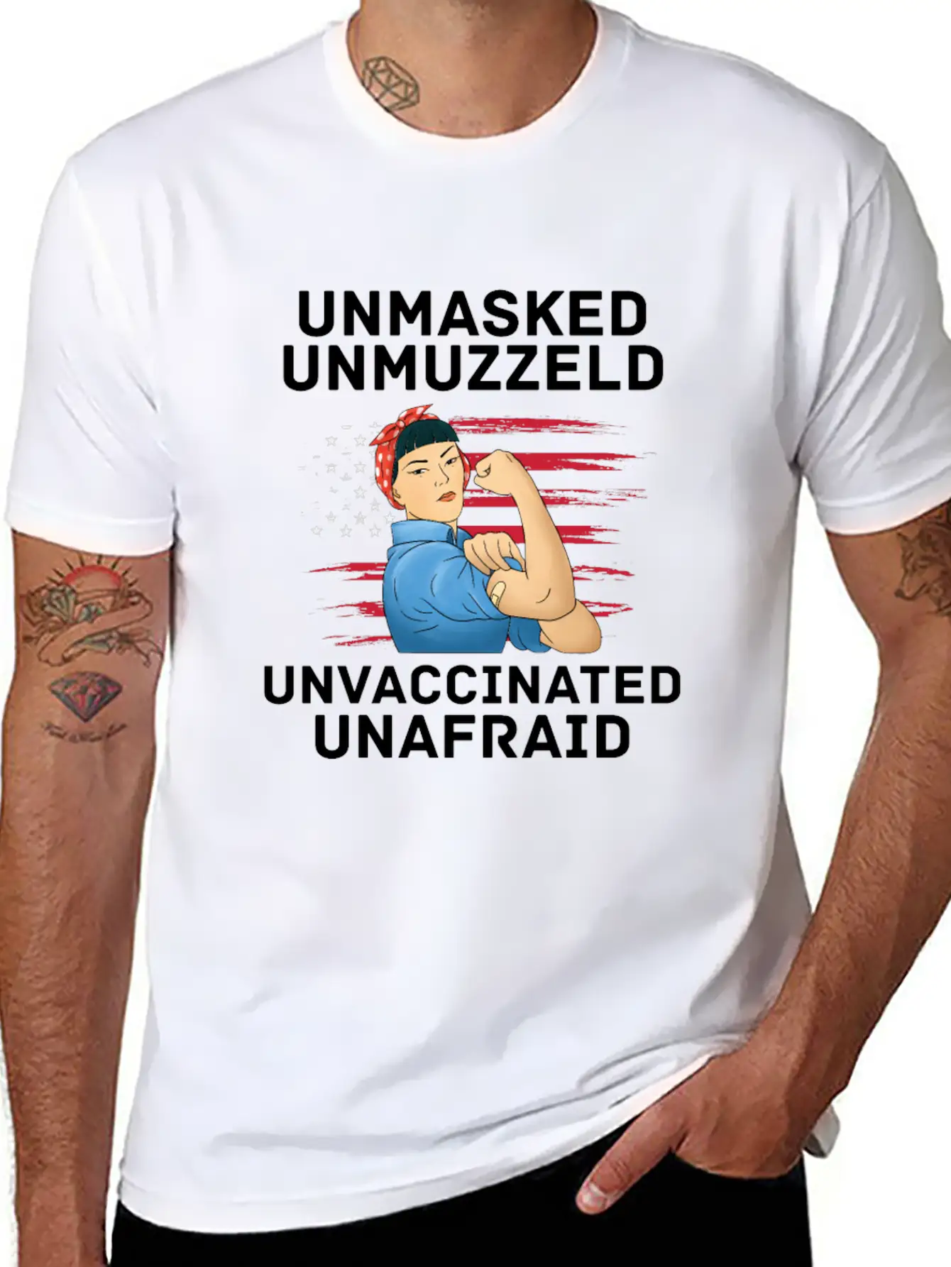 Vaccination Vax Anti Vaccine Unmasked American Unisex Casual T-Shirt – Clean Design For Daily Comfort