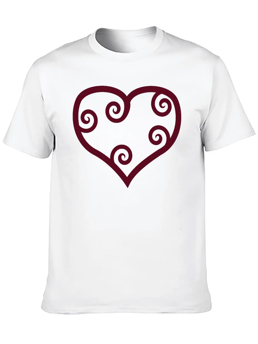 Valentine Red Maori Heart Unisex Casual T-Shirt – Clean Design For Daily Comfort