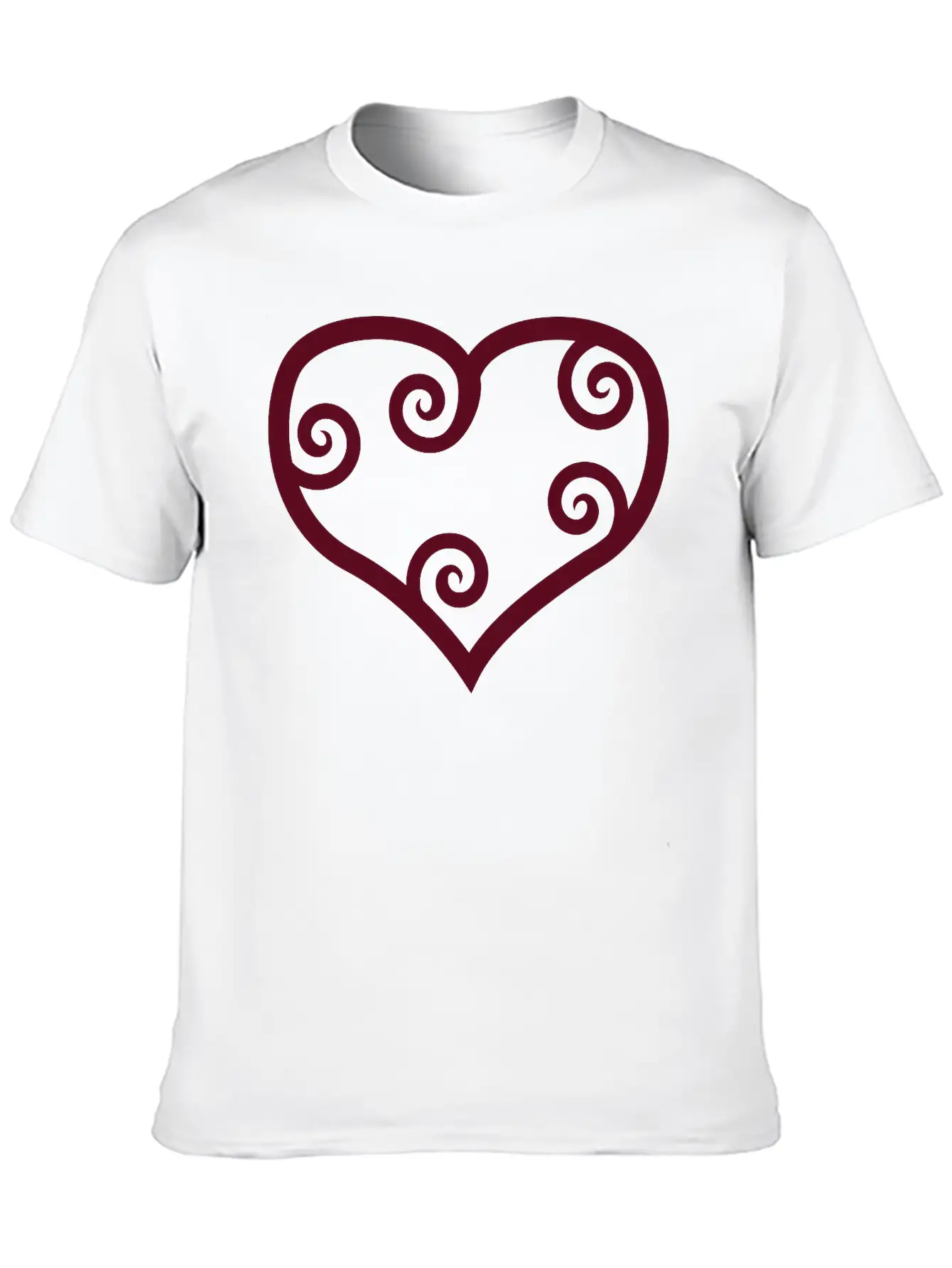 Valentine Red Maori Heart Unisex Casual T-Shirt – Clean Design For Daily Comfort