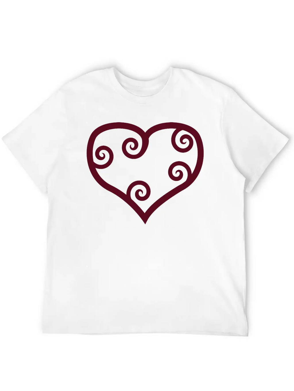 Valentine Red Maori Heart Unisex Casual T-Shirt – Clean Design For Daily Comfort