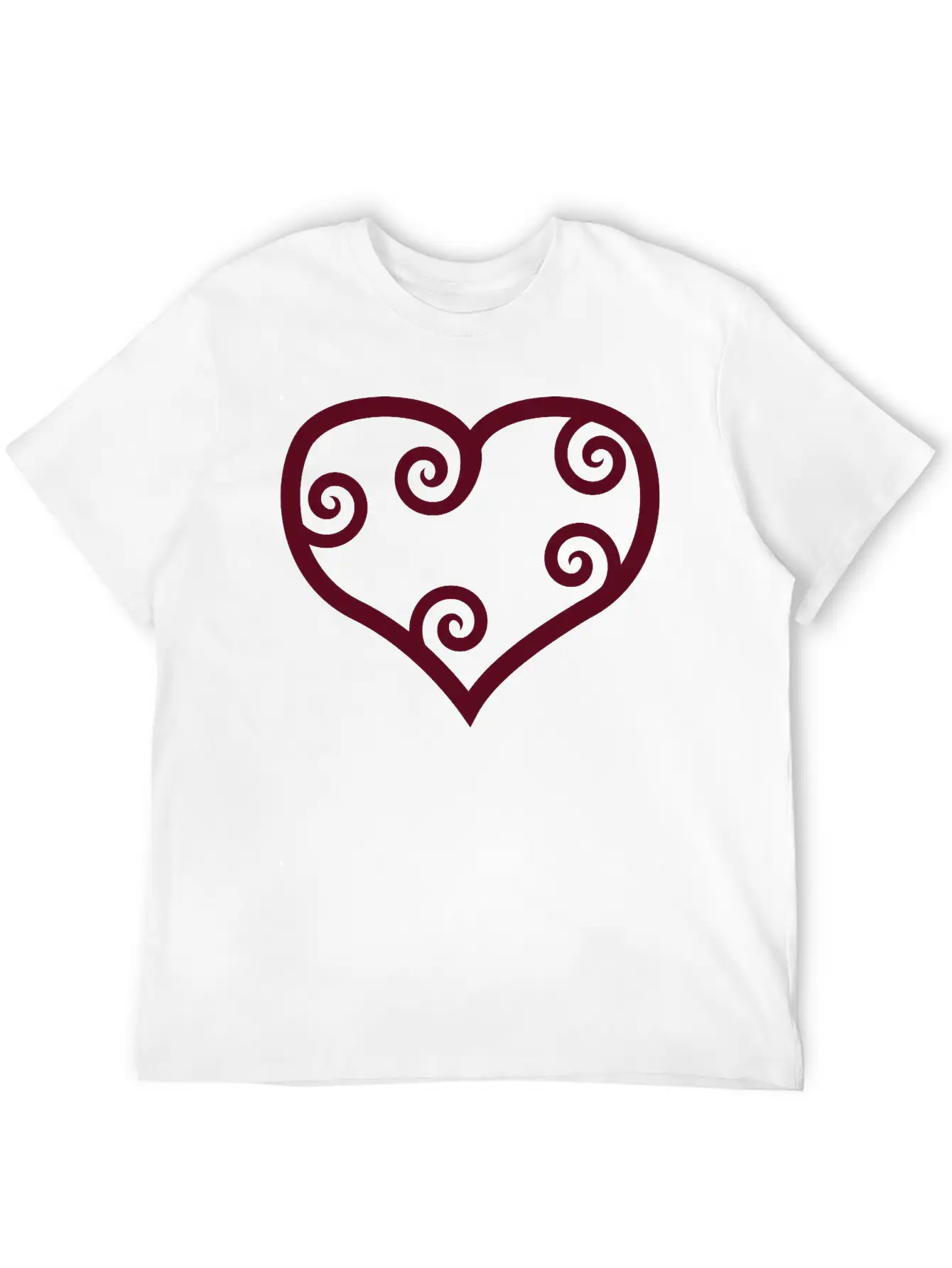 Valentine Red Maori Heart Unisex Casual T-Shirt – Clean Design For Daily Comfort