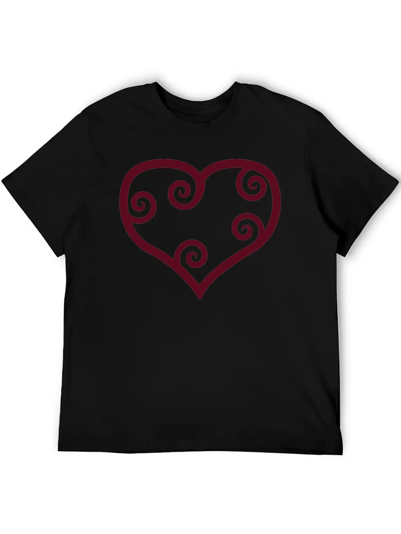 Valentine Red Maori Heart Unisex Casual T-Shirt – Clean Design For Daily Comfort
