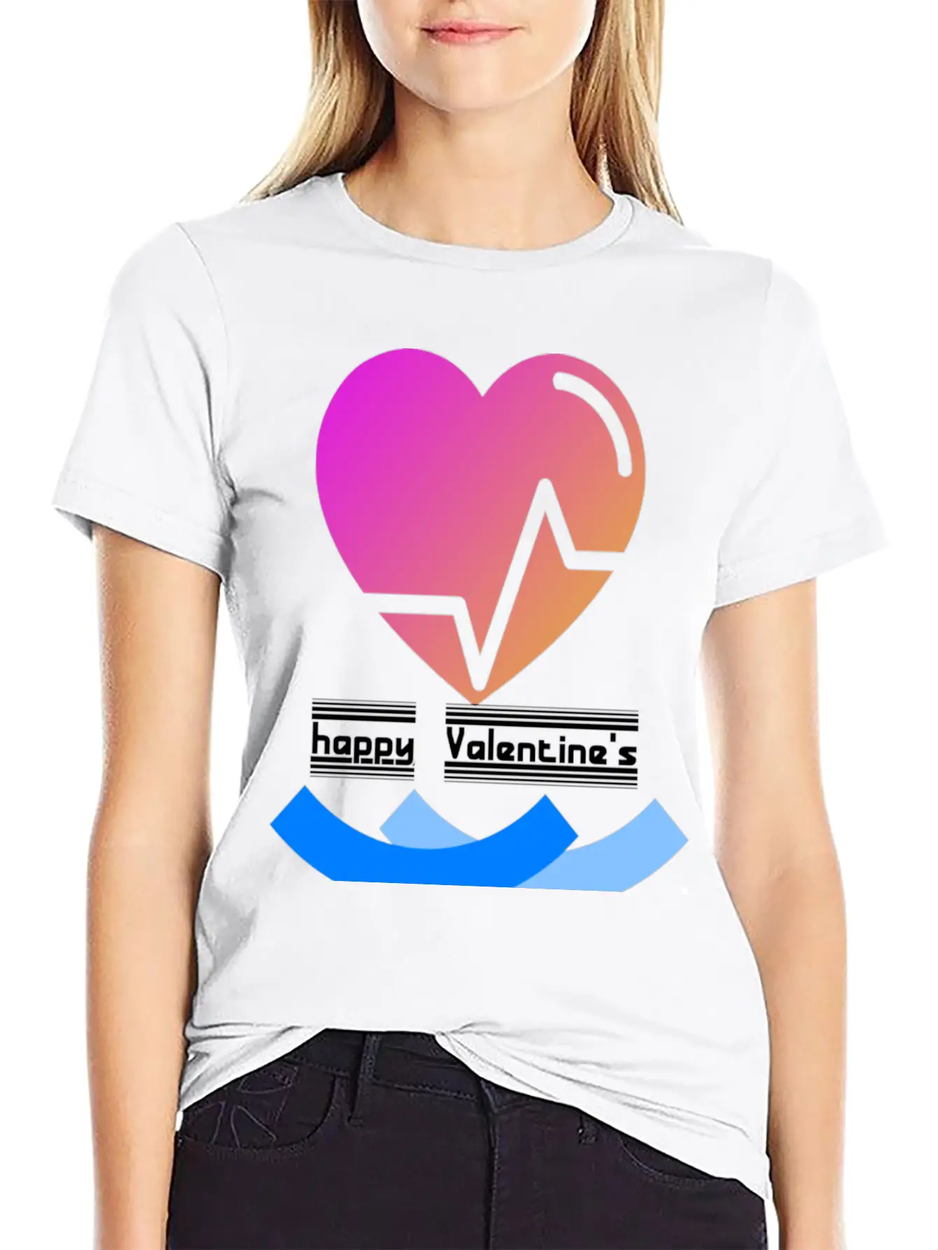 Valentine's Day Happy Valentine's Day Casual Graphic T-Shirt – Simple And Comfortable Daily Wear