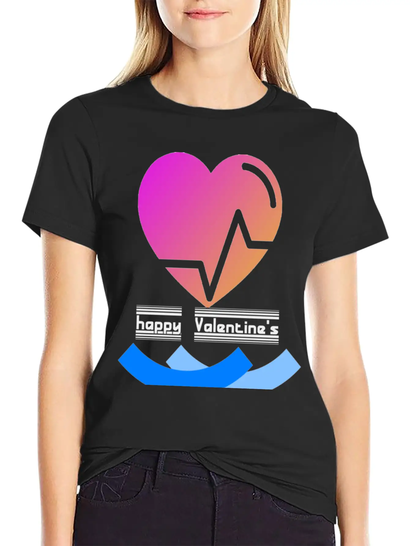 Valentine's Day Happy Valentine's Day Casual Graphic T-Shirt – Simple And Comfortable Daily Wear