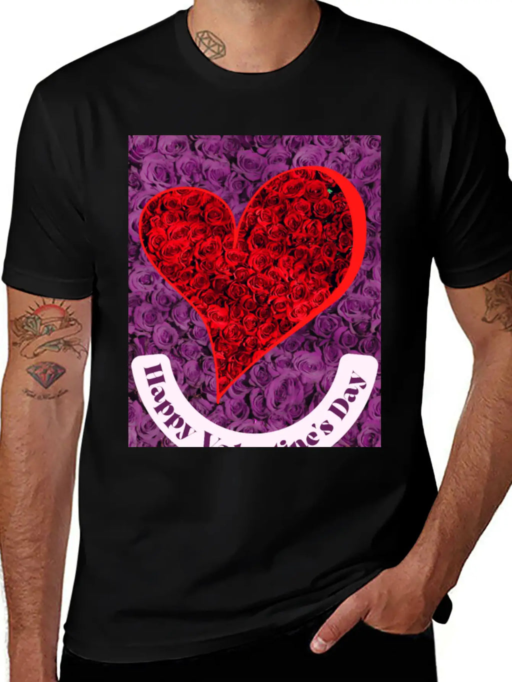 Valentine's Day With Lots Of Roses Casual Graphic T-Shirt – Simple And Comfortable Daily Wear