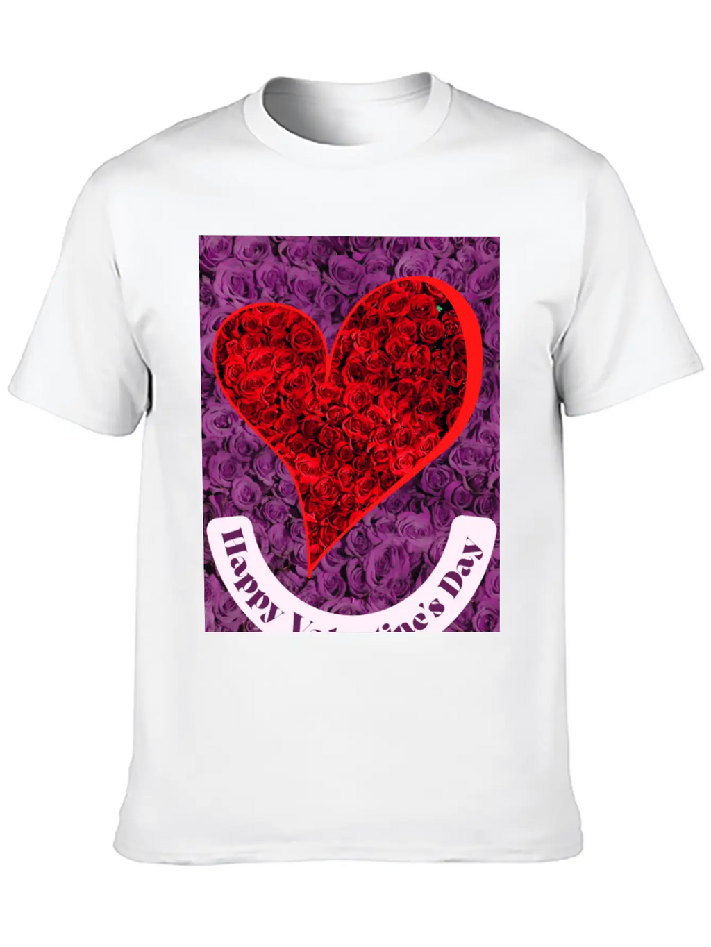 Valentine's Day With Lots Of Roses Casual Graphic T-Shirt – Simple And Comfortable Daily Wear