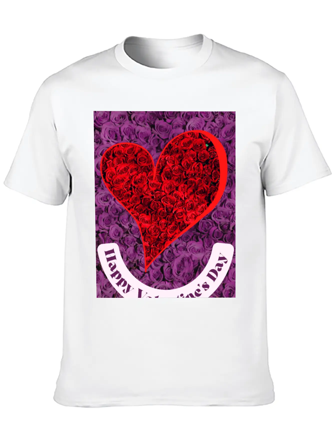 Valentine's Day With Lots Of Roses Casual Graphic T-Shirt – Simple And Comfortable Daily Wear
