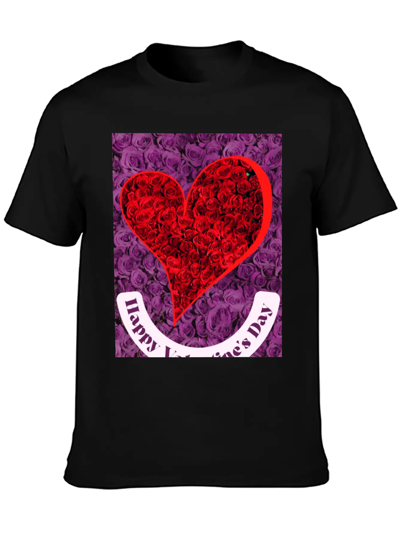 Valentine's Day With Lots Of Roses Casual Graphic T-Shirt – Simple And Comfortable Daily Wear
