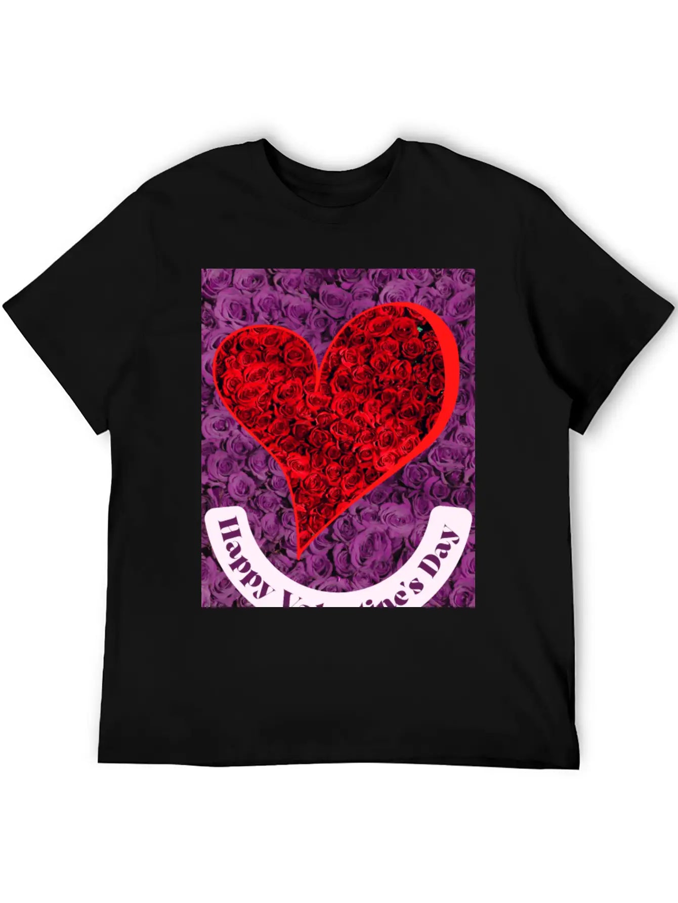 Valentine's Day With Lots Of Roses Casual Graphic T-Shirt – Simple And Comfortable Daily Wear
