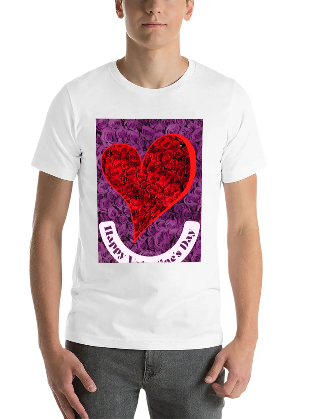 Valentine's Day With Lots Of Roses Casual Graphic T-Shirt – Simple And Comfortable Daily Wear
