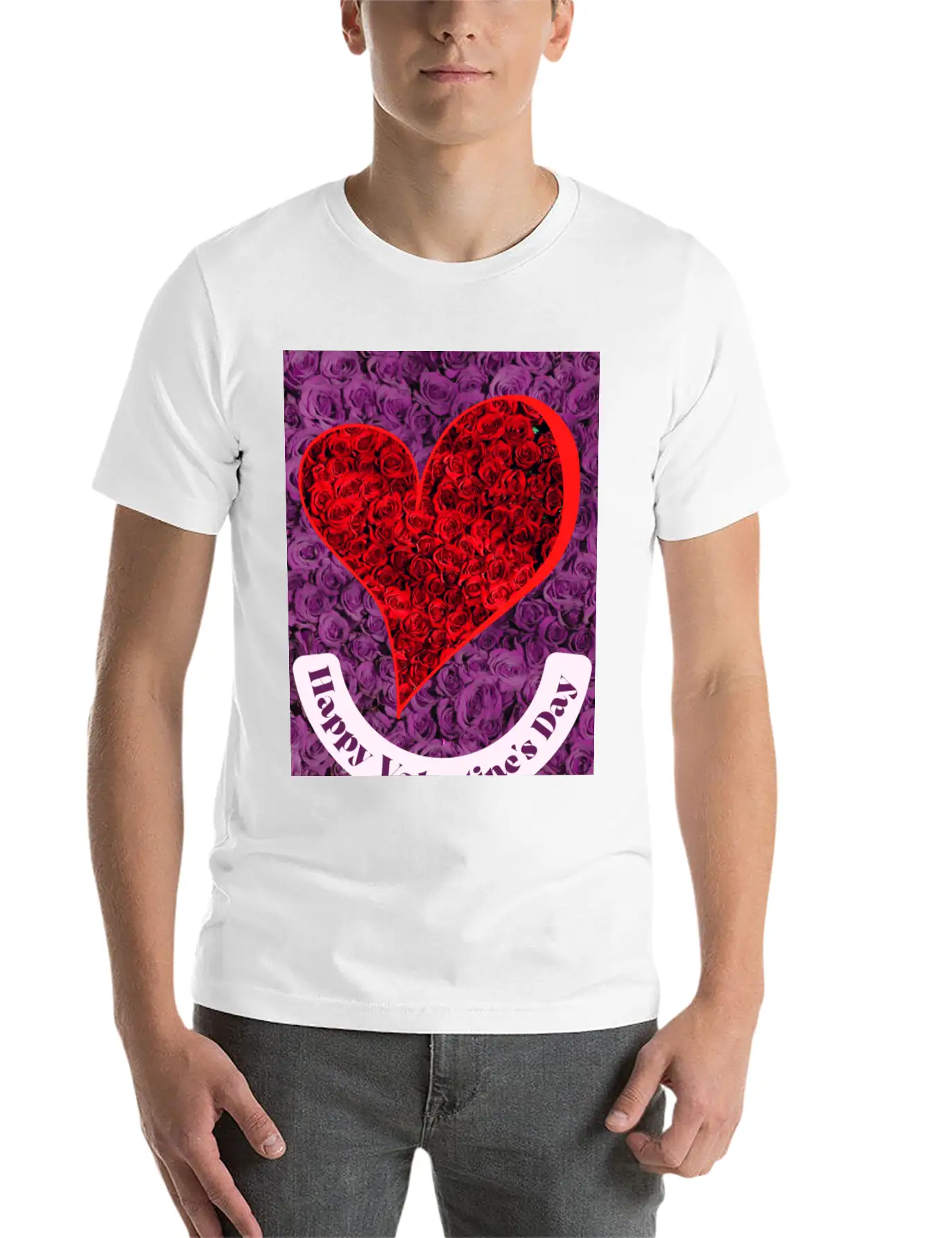 Valentine's Day With Lots Of Roses Casual Graphic T-Shirt – Simple And Comfortable Daily Wear