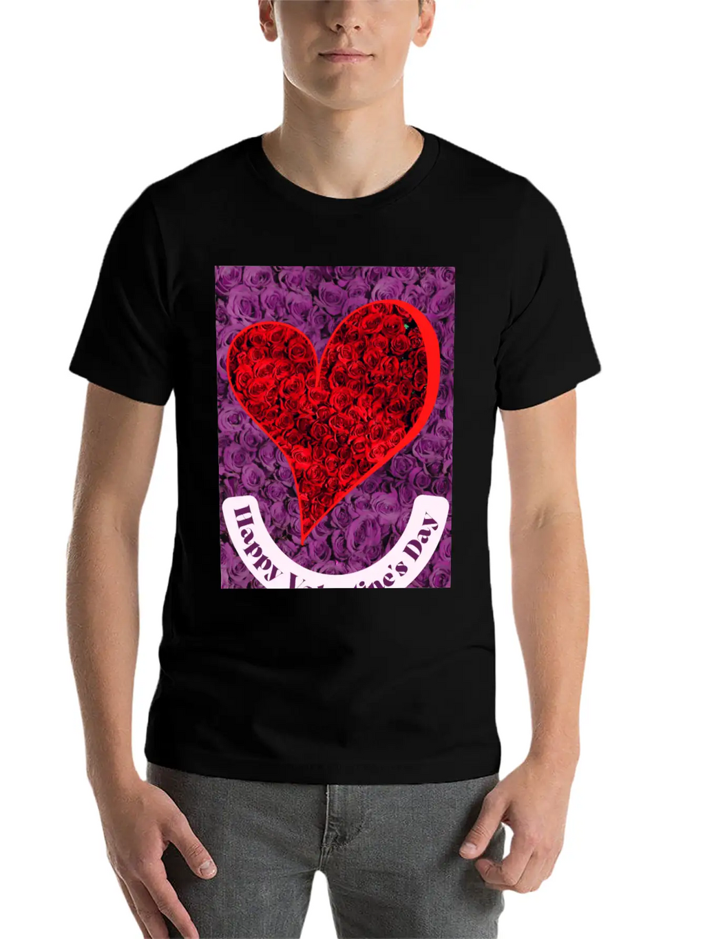 Valentine's Day With Lots Of Roses Casual Graphic T-Shirt – Simple And Comfortable Daily Wear