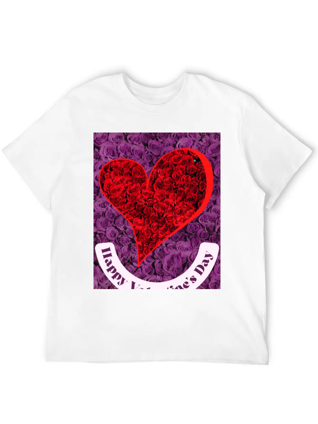 Valentine's Day With Lots Of Roses Casual Graphic T-Shirt – Simple And Comfortable Daily Wear