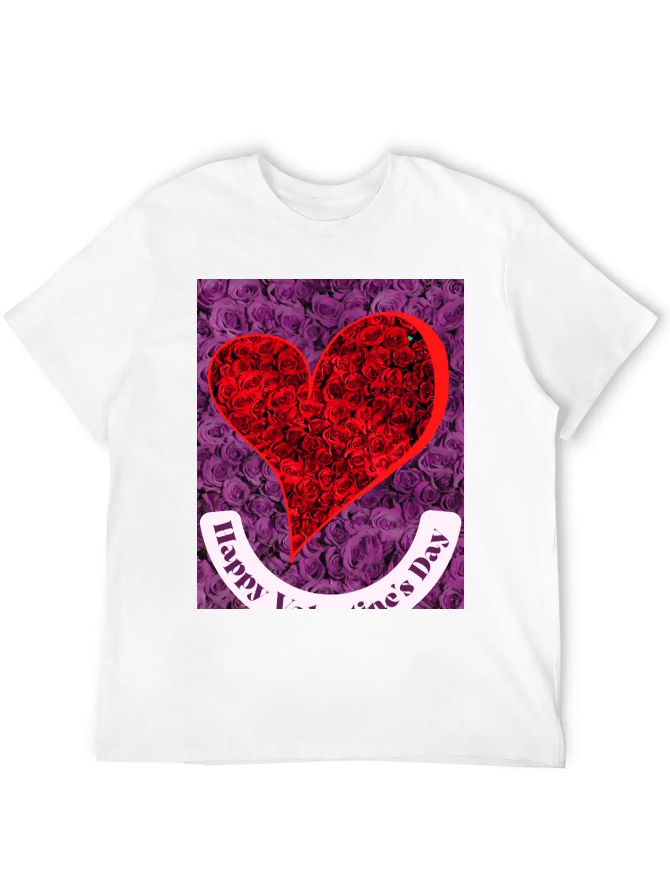 Valentine's Day With Lots Of Roses Casual Graphic T-Shirt – Simple And Comfortable Daily Wear