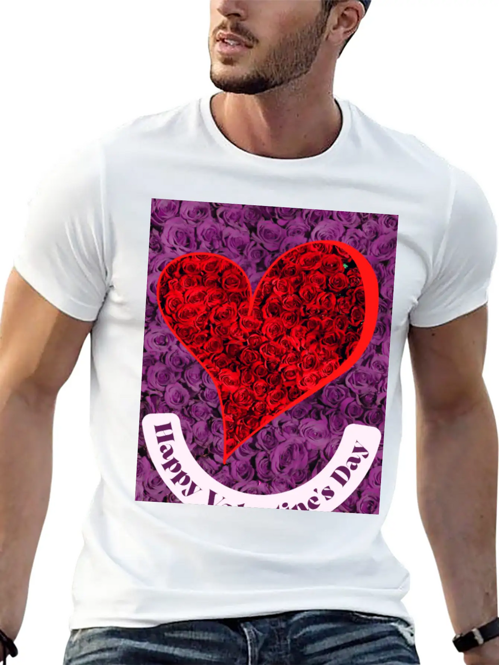Valentine's Day With Lots Of Roses Casual Graphic T-Shirt – Simple And Comfortable Daily Wear