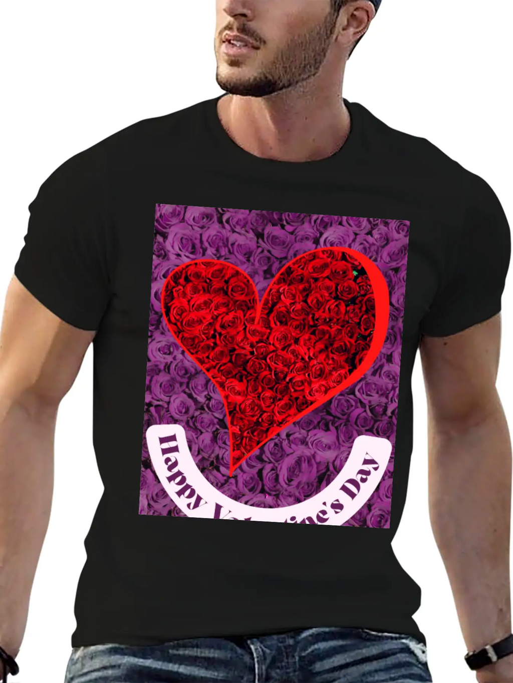 Valentine's Day With Lots Of Roses Casual Graphic T-Shirt – Simple And Comfortable Daily Wear