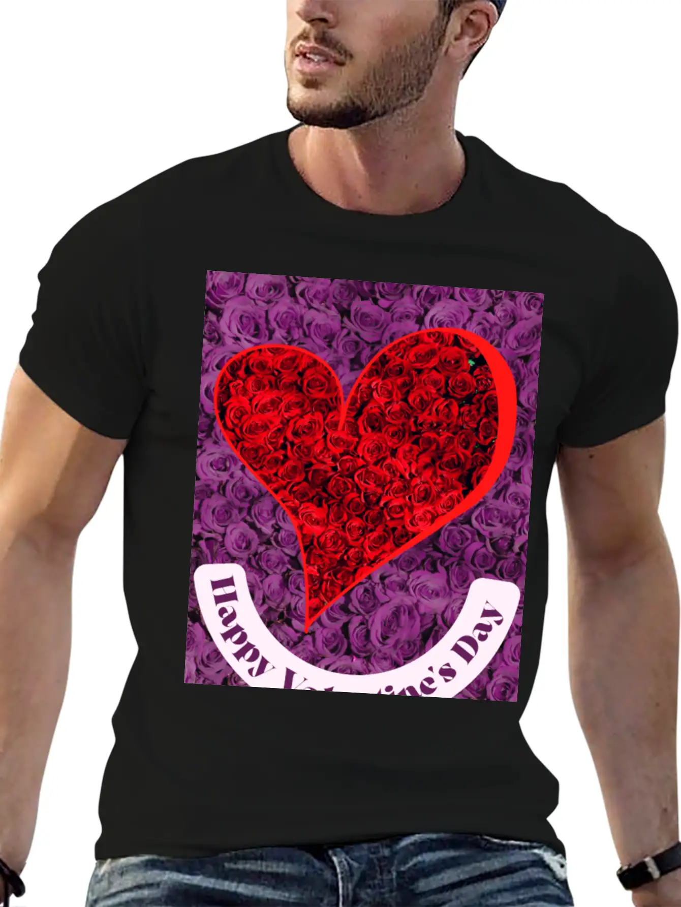 Valentine's Day With Lots Of Roses Casual Graphic T-Shirt – Simple And Comfortable Daily Wear