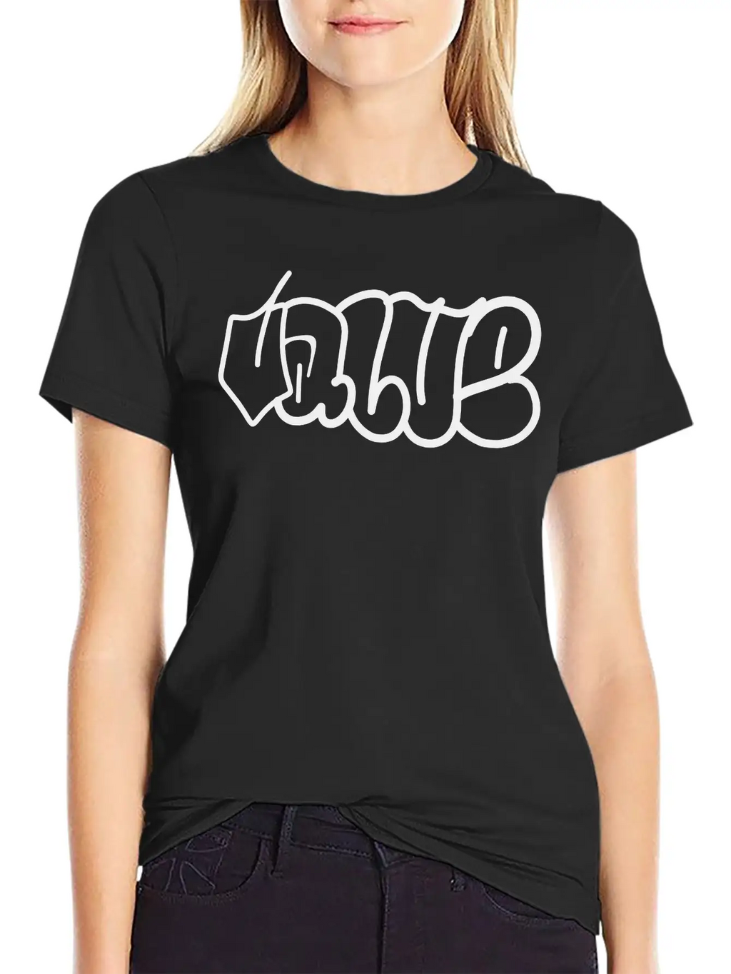 Value Graffiti Throwup Unisex Casual T-Shirt – Clean Design For Daily Comfort