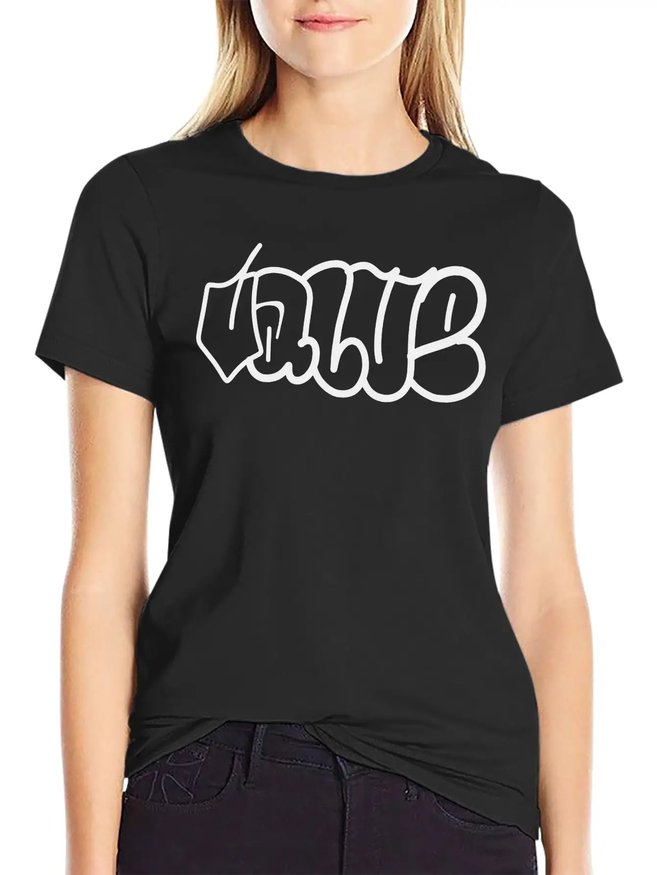 Value Graffiti Throwup Unisex Casual T-Shirt – Clean Design For Daily Comfort