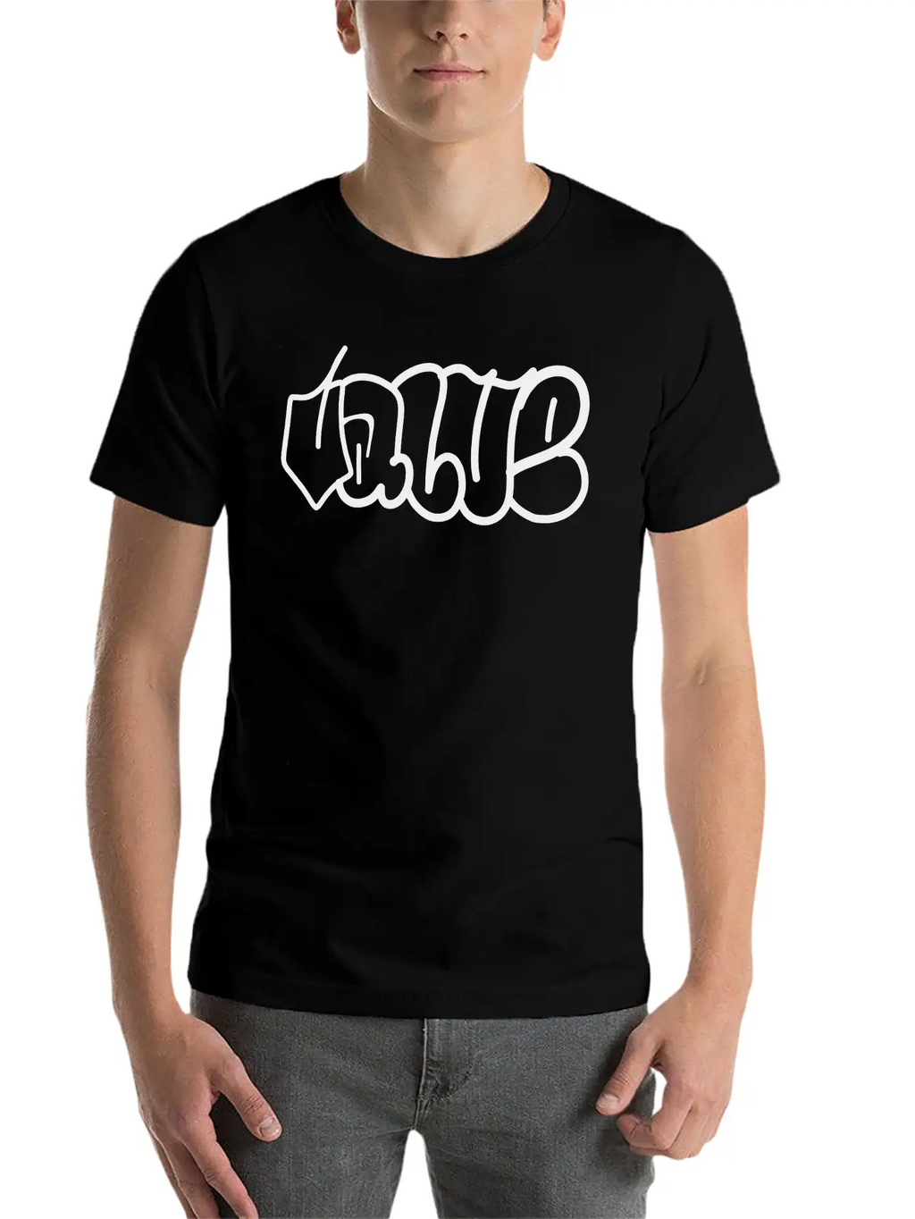 Value Graffiti Throwup Unisex Casual T-Shirt – Clean Design For Daily Comfort
