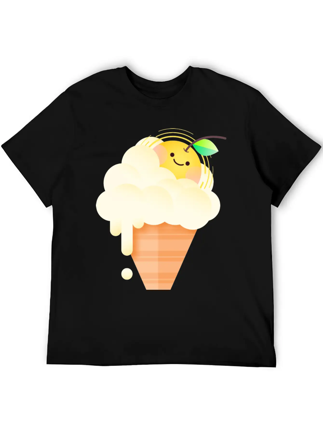 Vanilla Sunrise Ice Cream Unisex Casual T-Shirt – Clean Design For Daily Comfort