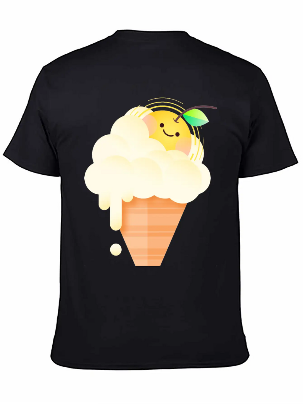 Vanilla Sunrise Ice Cream Unisex Casual T-Shirt – Clean Design For Daily Comfort