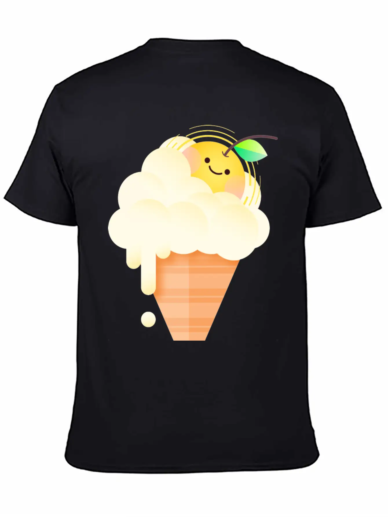 Vanilla Sunrise Ice Cream Unisex Casual T-Shirt – Clean Design For Daily Comfort