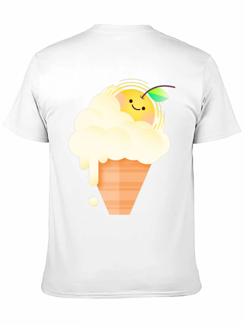 Vanilla Sunrise Ice Cream Unisex Casual T-Shirt – Clean Design For Daily Comfort