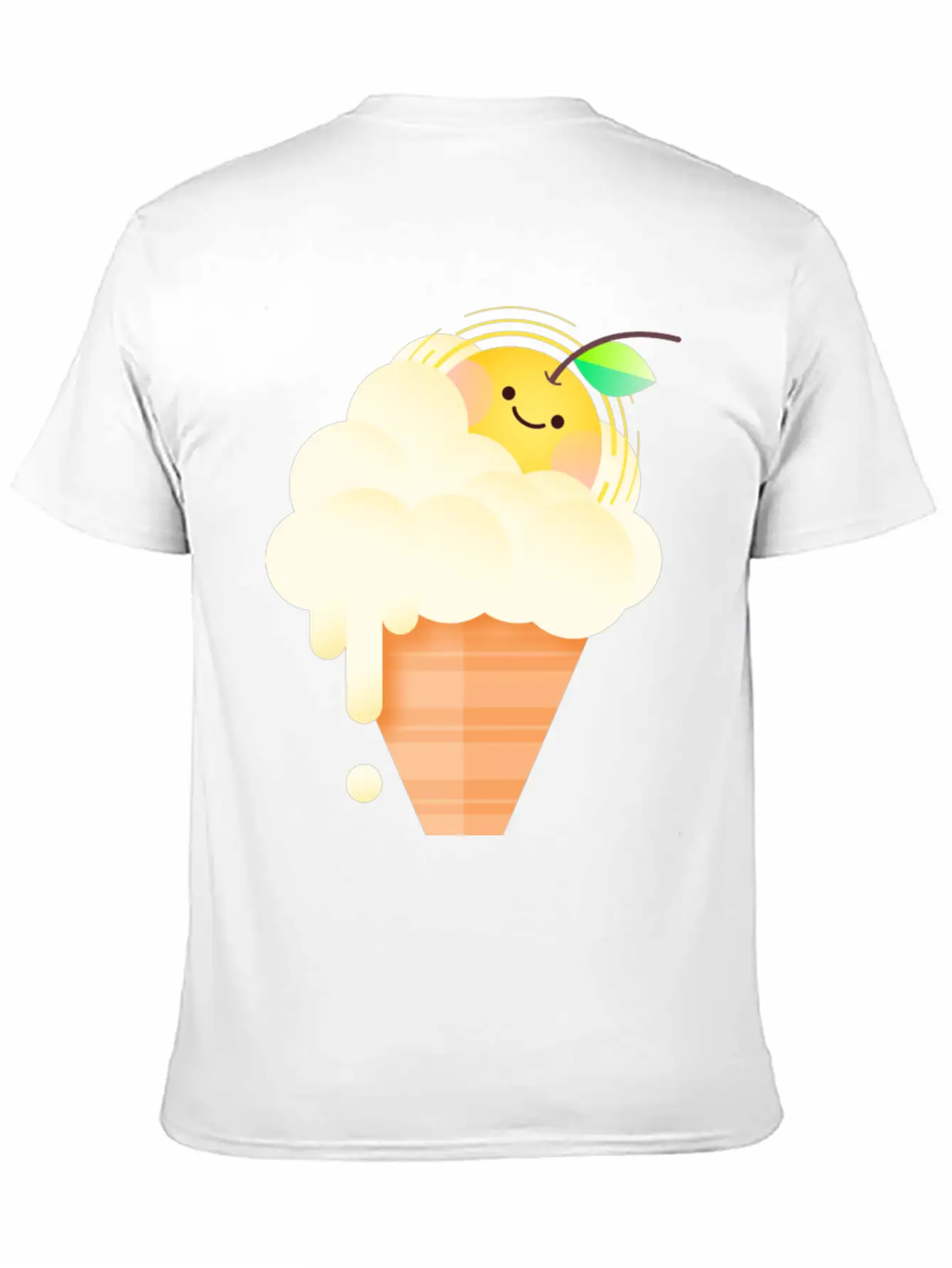 Vanilla Sunrise Ice Cream Unisex Casual T-Shirt – Clean Design For Daily Comfort