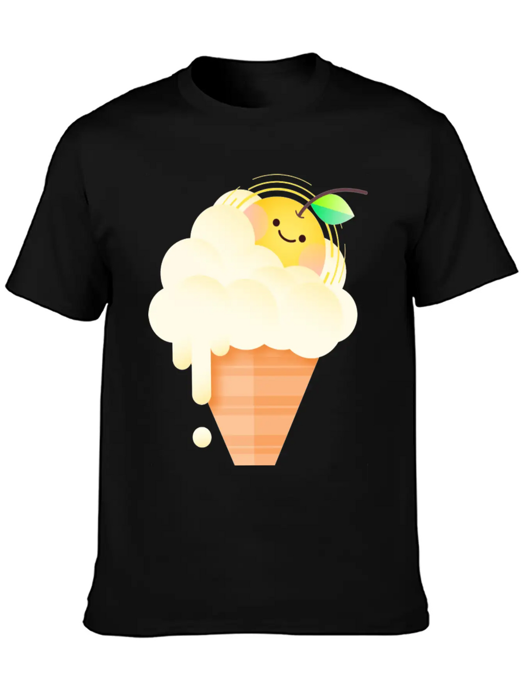 Vanilla Sunrise Ice Cream Unisex Casual T-Shirt – Clean Design For Daily Comfort