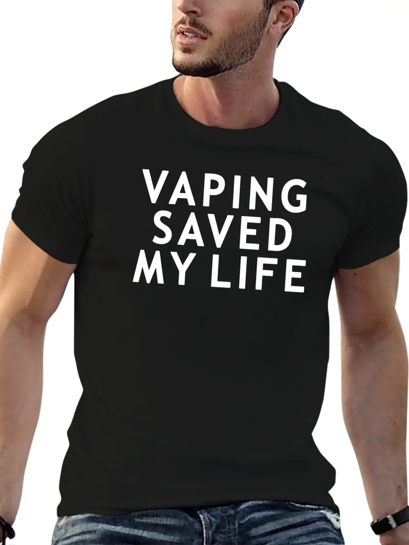 Vape - Vaping Saved My Life Breathable Soft Cotton T-Shirt – Timeless Casual Look