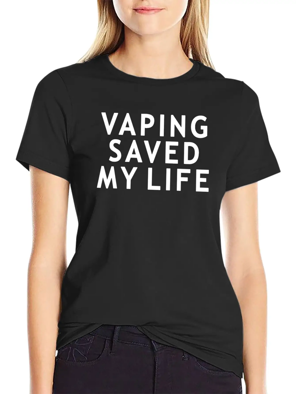 Vape - Vaping Saved My Life Breathable Soft Cotton T-Shirt – Timeless Casual Look