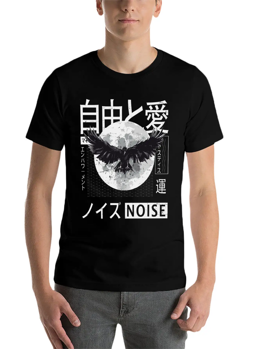 Vaporwave - Aesthetic - Japanese Korean - Moon And Unisex Casual T-Shirt – Clean Design For Daily Comfort