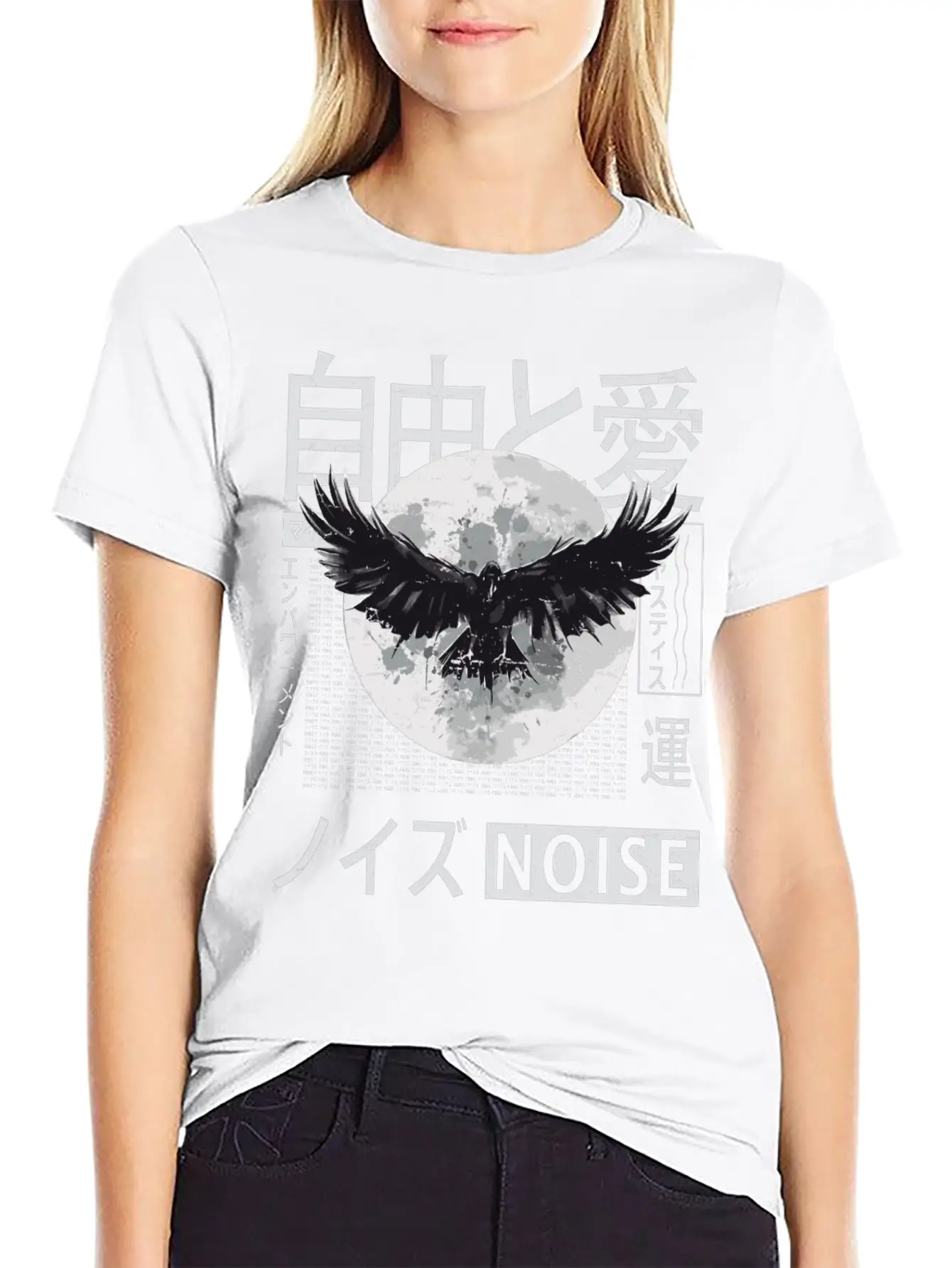Vaporwave - Aesthetic - Japanese Korean - Moon And Unisex Casual T-Shirt – Clean Design For Daily Comfort