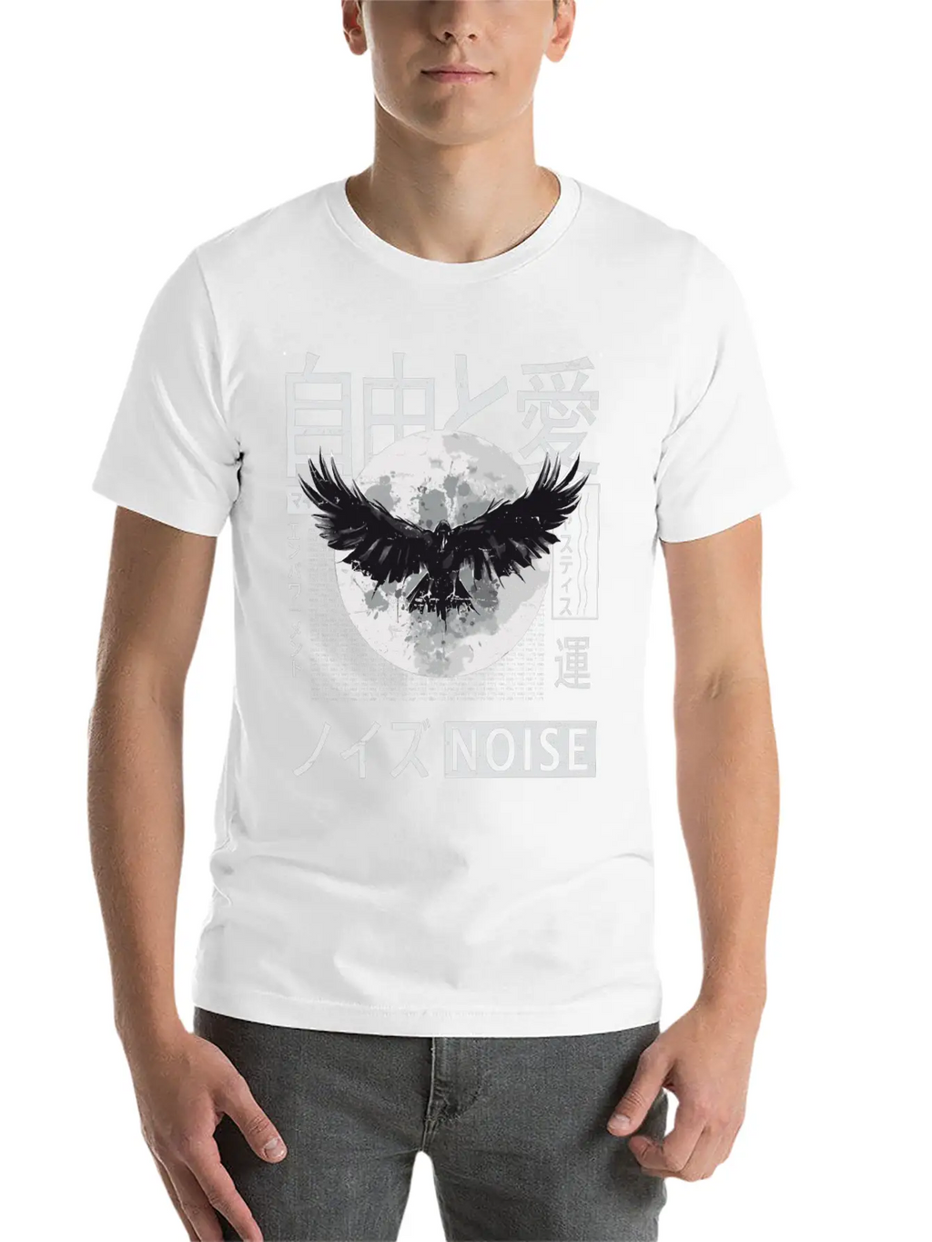 Vaporwave - Aesthetic - Japanese Korean - Moon And Unisex Casual T-Shirt – Clean Design For Daily Comfort