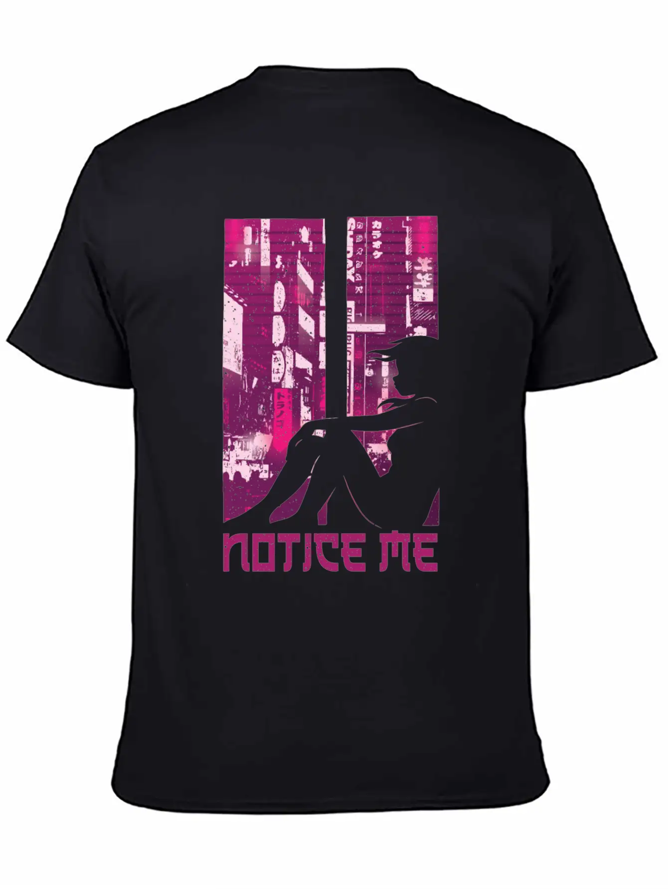 Vaporwave Aesthetic Notice Girl Japan Anime Otaku Unisex Casual T-Shirt – Clean Design For Daily Comfort