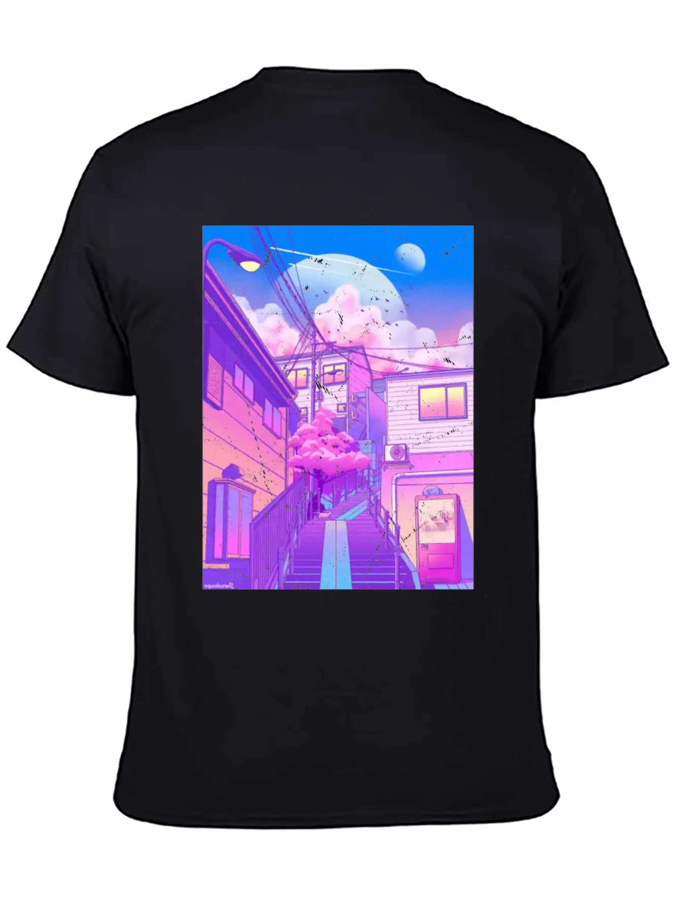 Vaporwave Aesthetic Unisex Short Sleeve Soft Cotton T-Shirt – Casual Everyday Wear