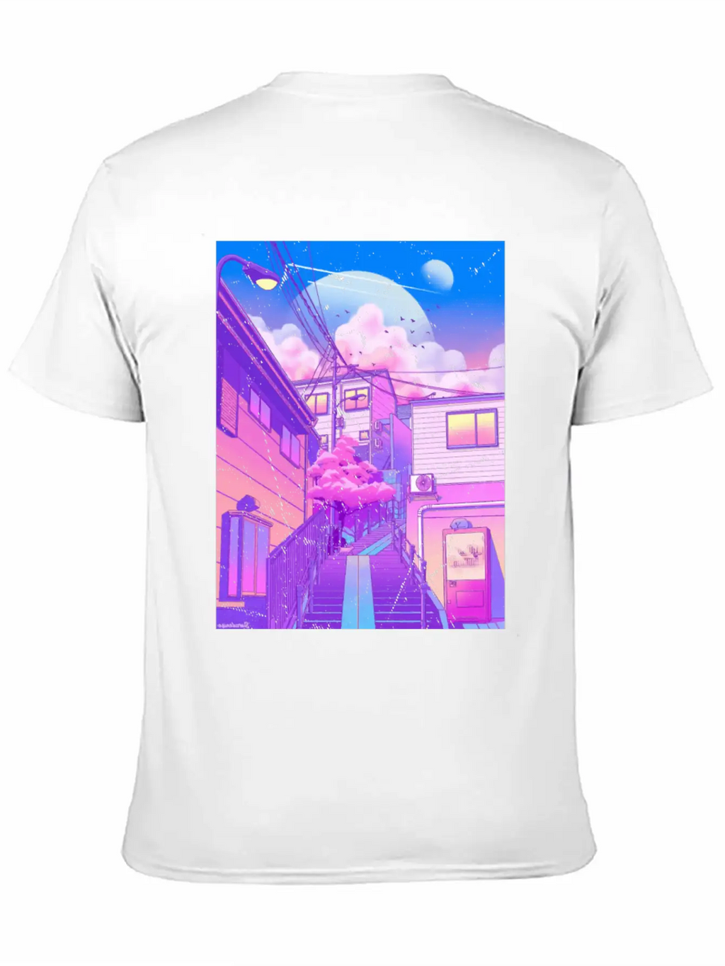 Vaporwave Aesthetic Unisex Short Sleeve Soft Cotton T-Shirt – Casual Everyday Wear