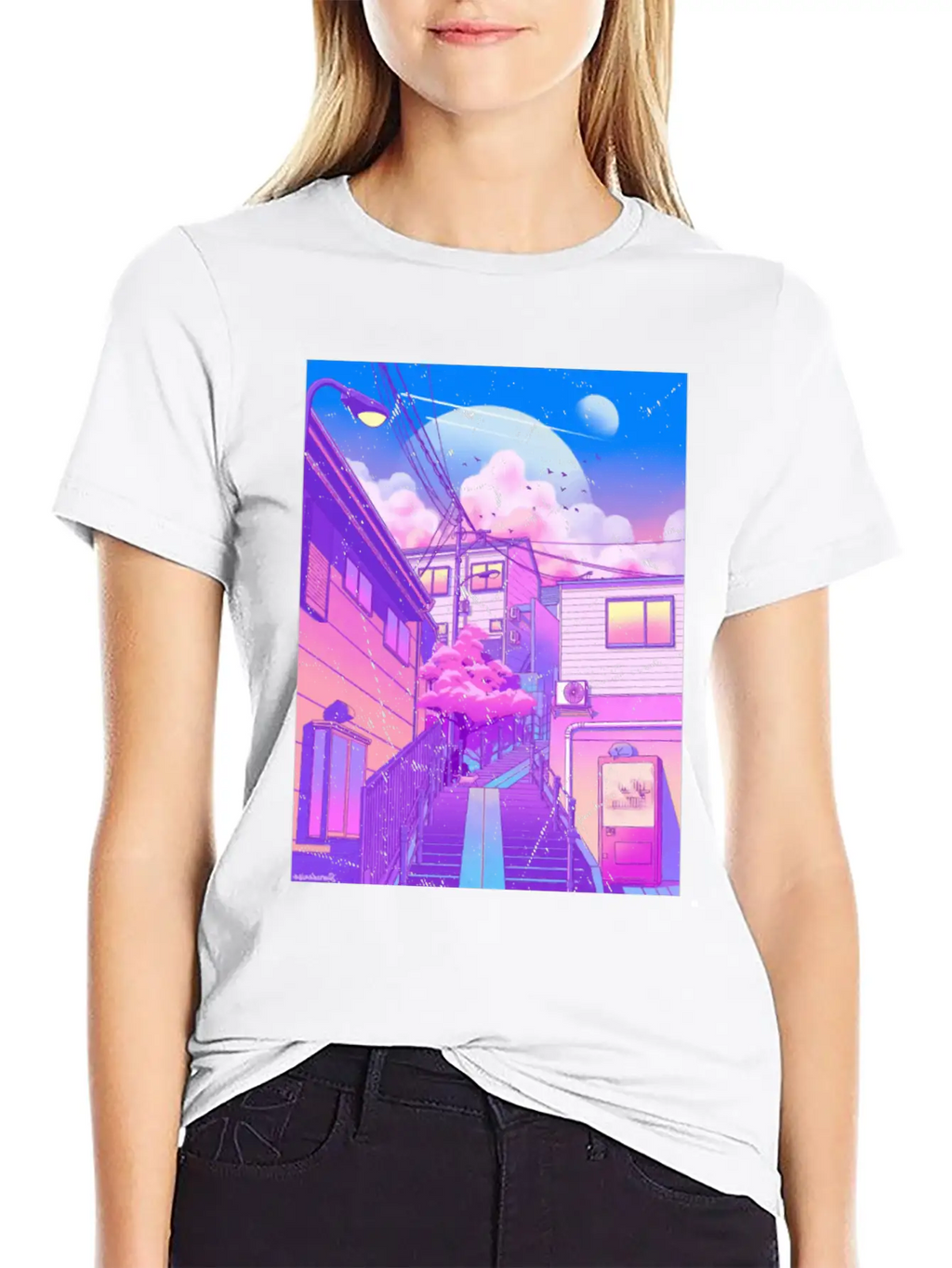Vaporwave Aesthetic Unisex Short Sleeve Soft Cotton T-Shirt – Casual Everyday Wear