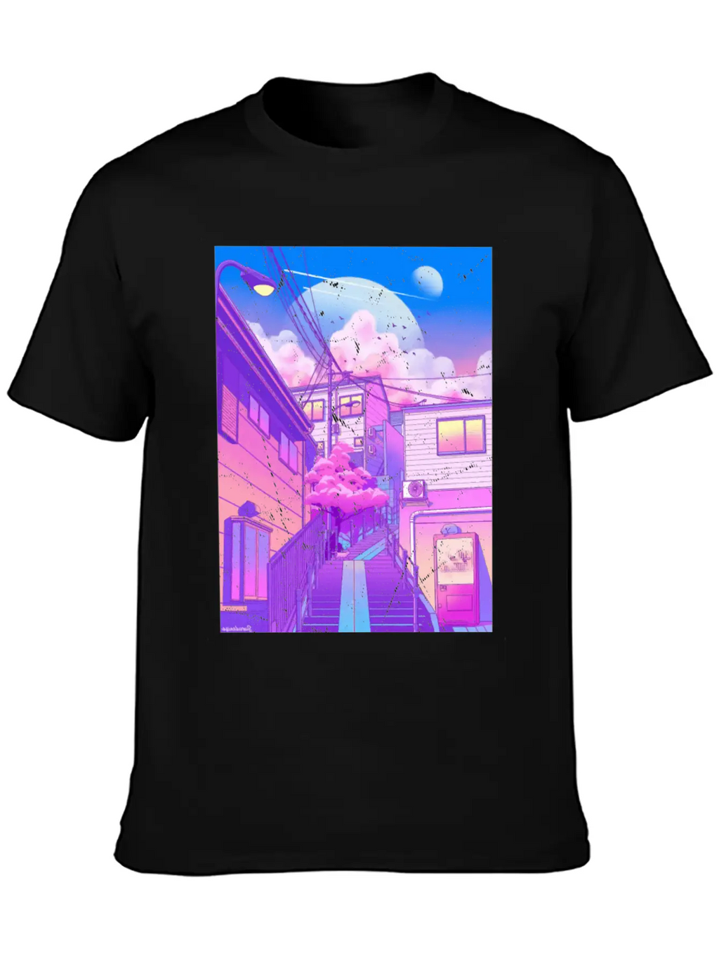 Vaporwave Aesthetic Unisex Short Sleeve Soft Cotton T-Shirt – Casual Everyday Wear
