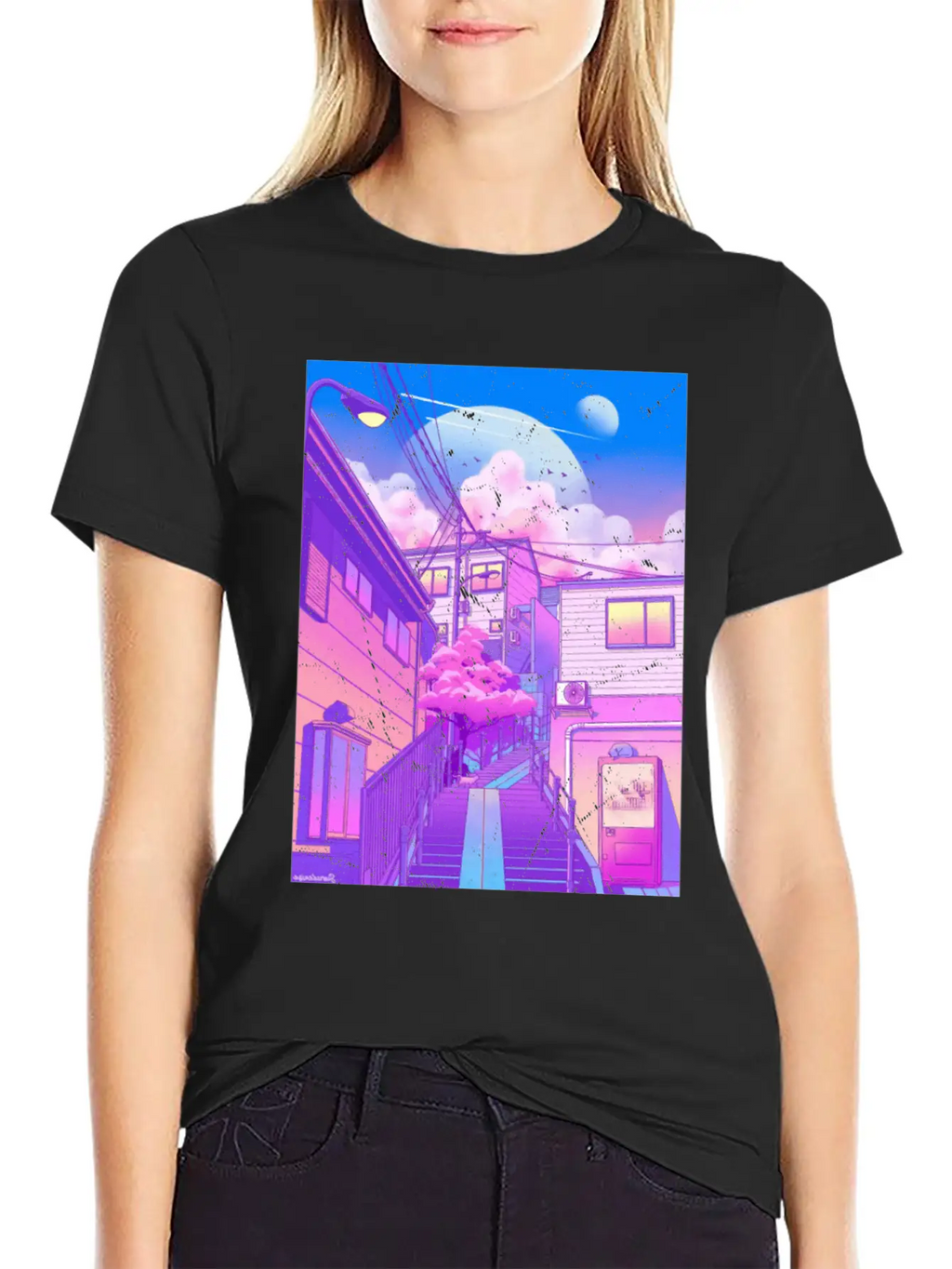 Vaporwave Aesthetic Unisex Short Sleeve Soft Cotton T-Shirt – Casual Everyday Wear