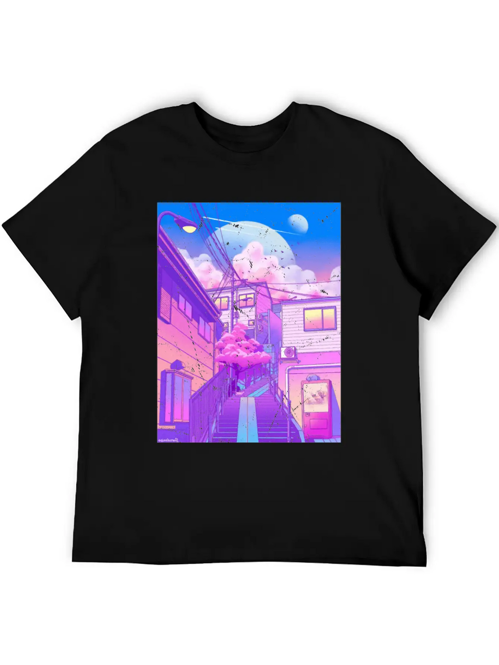 Vaporwave Aesthetic Unisex Short Sleeve Soft Cotton T-Shirt – Casual Everyday Wear