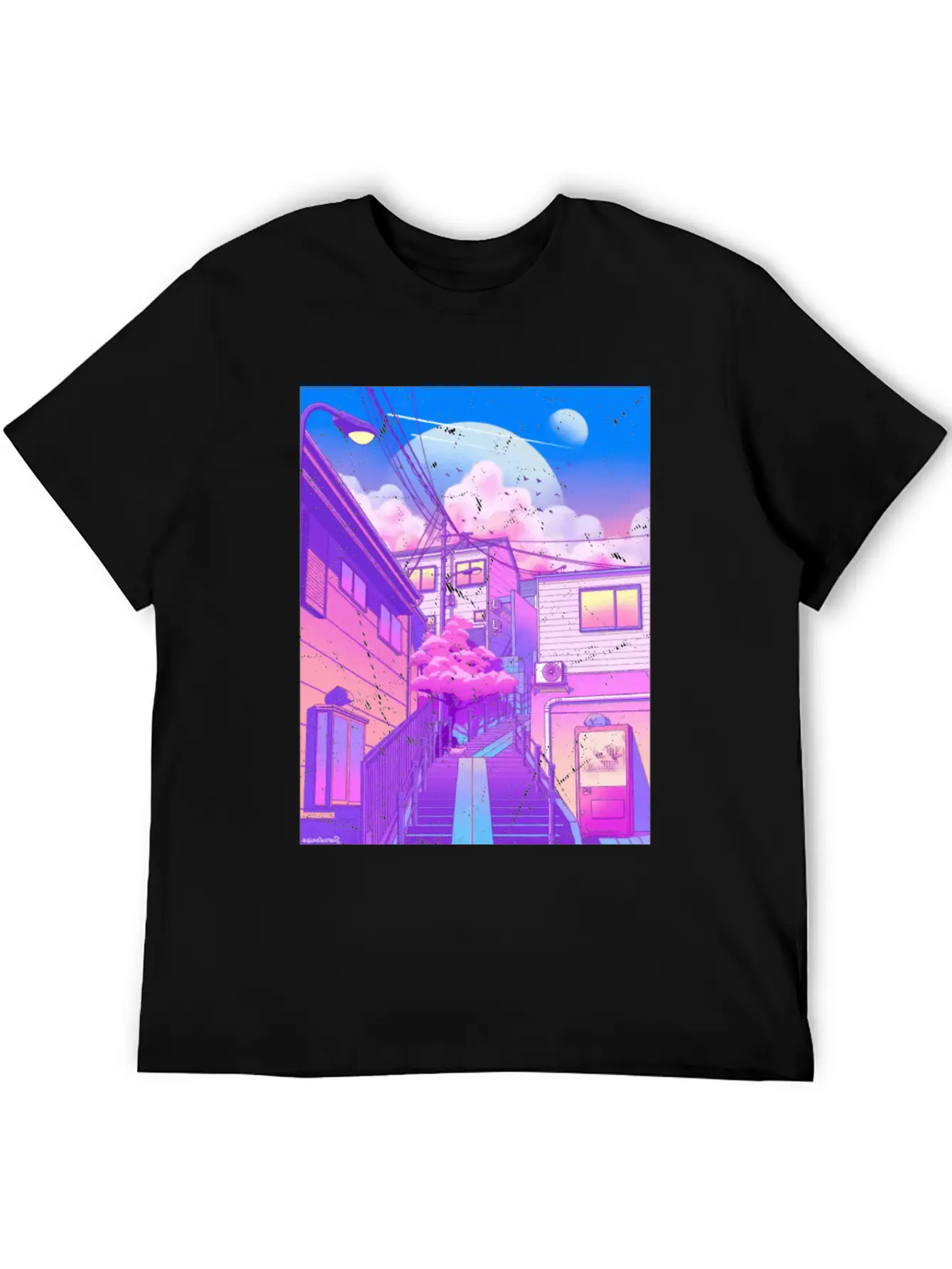 Vaporwave Aesthetic Unisex Short Sleeve Soft Cotton T-Shirt – Casual Everyday Wear