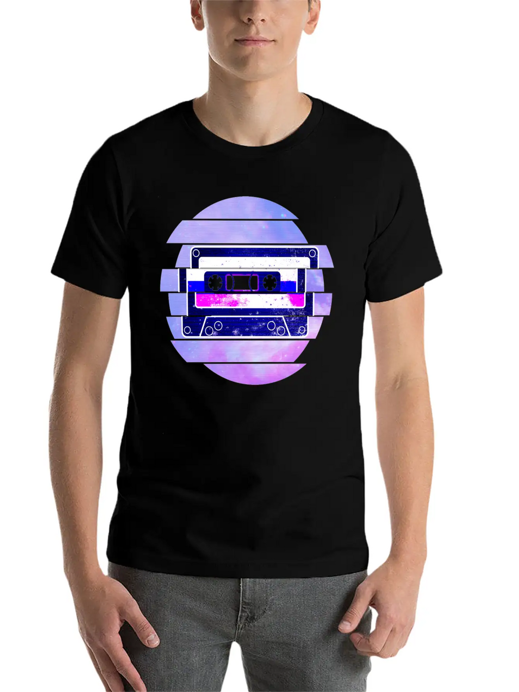 Vaporwave Retro Aesthetic Art Mixtape Glitch Music Unisex Casual T-Shirt – Clean Design For Daily Comfort